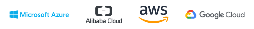 Azure, Google Cloud, AWS, Alibaba Cloud